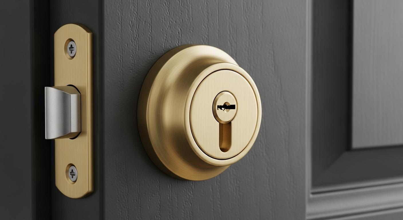 lock hardware deadbolt metal close — Fayette County Locksmith
